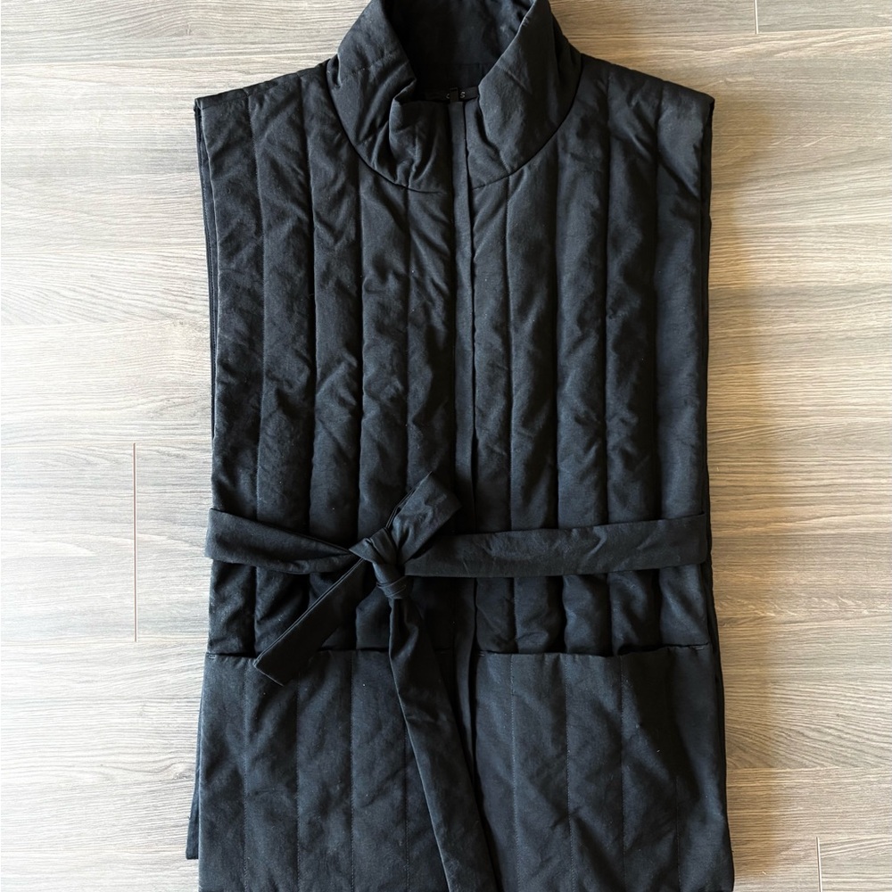 COS Black Quilted Vest O/S